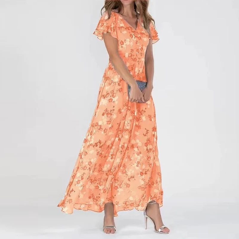 Ella | Sødt blomstret printkjole