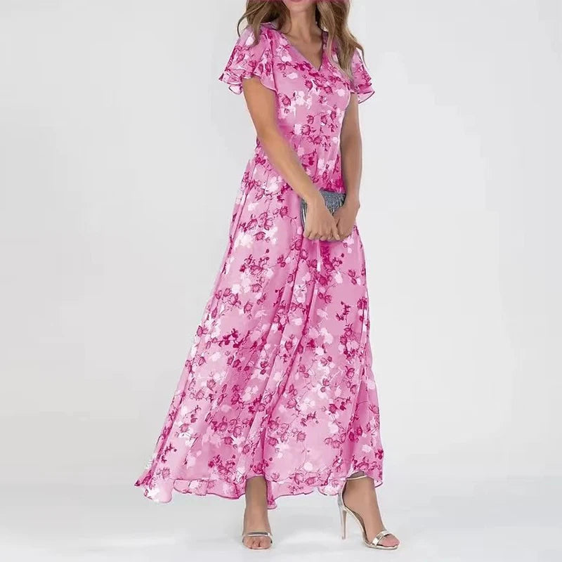 Ella | Sødt blomstret printkjole