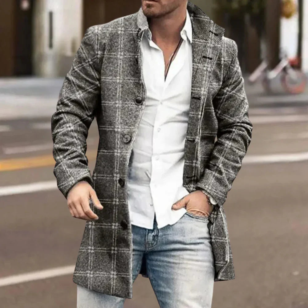 Stilfuld herrevinterfrakke